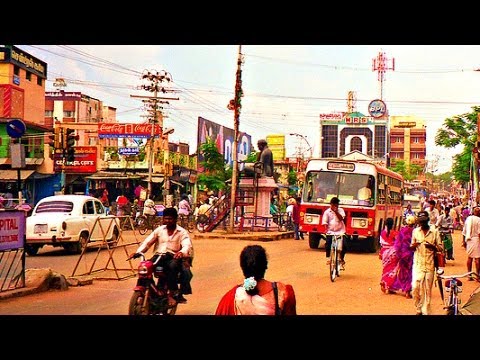 Driving Around Thanjavur City, Tamil Nadu – India 2014 HD