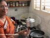 Lunch: Vendhaya Keerai Paruppu, Pavakkai fry(Stuffed Bittergourd)
