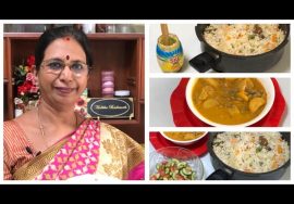 Ghee Rice  & sesame kurma / தேங்காய்ப்பால் புலவு  & எள் குருமா , சாலட் , தயிர் பச்சடி.Healthy Lunch
