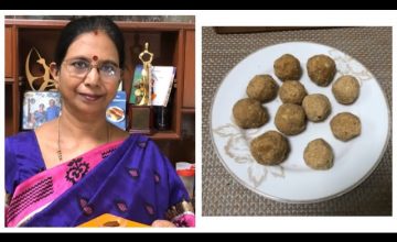 புத்தாண்டு ஸ்பெஷல் – Healthy Roastedgram Laadu/ பொட்டுக்கடலை லாடு -புரதம், இரும்புச்சத்து மிகுந்தது.