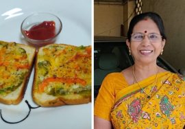 சாமை சீஸ் டோஸ்ட் /Samai Paneer Cheese Toast  – இப்படியும் பிரட் டோஸ்ட் செய்யலாமே-Mallika Badrinath