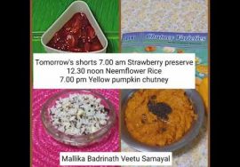 Tomorrow’s #Shorts in Mallika Badrinath veetu samayal