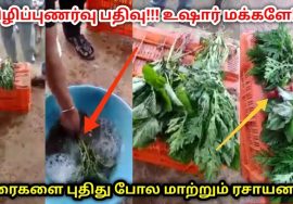 கீரைகளை இரசாயன நீரில் நனைத்து புதிது போல் மாற்றுகிறார்கள் | விழிப்புணர்வு பதிவு