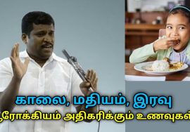 காலை, மதியம், இரவு ஆரோக்கியம் தரும் உணவு முறைகள் | Healer Baskar speech on healthy food habits