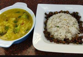 Hotel Style Butter garlic rice+Vegetables in pineapple Sauce-Mallika Badrinath