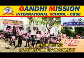 MUSIC CLASS IN PEACEFULL ENVIRONMENT/STUDENTS ENJOYING /GANDHI MISSION INTERNATIONAL SCHOOL-CBSE