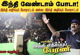 சீமான் எழுச்சியுரை | நவ. 01 தமிழ்நாடு நாள் | மாபெரும் இந்தி எதிர்ப்புப் பேரணிப் பொதுக்கூட்டம் ச