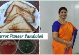 #Shorts 203:#Carrot Paneer sandwich – Mallika Badrinath