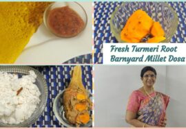 #Shorts211-புதுமஞ்சள் குதிரைவாலி தோசை/Immune boosting Fresh Turmeric Millet Dosa- No need to ferment