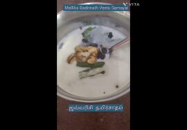 #Shorts 232- ஜவ்வரிசி தயிர்சாதம் – வெய்யிலுக்கு குளிர்ச்சி தரும் – மல்லிகா பத்ரிநாத்