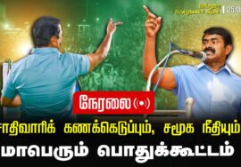 ?நேரலை 25-08-2024 செந்துறை | சாதிவாரிக் கணக்கெடுப்பும், சமூகநீதியும்! சீமான் தலைமையில் பொதுக்கூட்ட