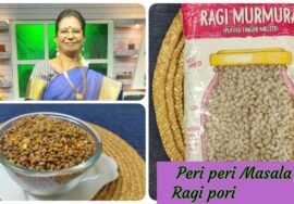 Ragi masala pori-Peri peri masala pori வித்தியாசமாக பொரி செய்யலாம்Protein, calcium & Iron rich snack